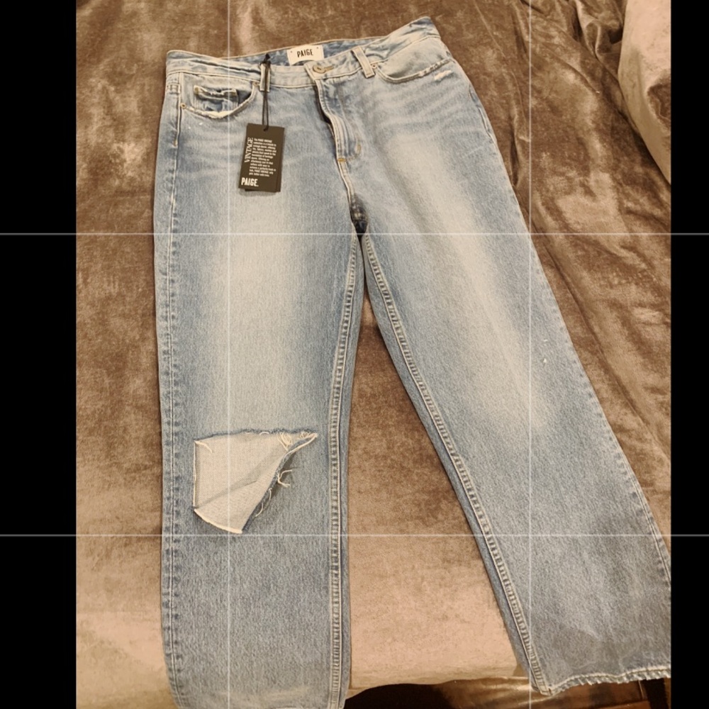 PAIGE denim distressed boyfriend jeans